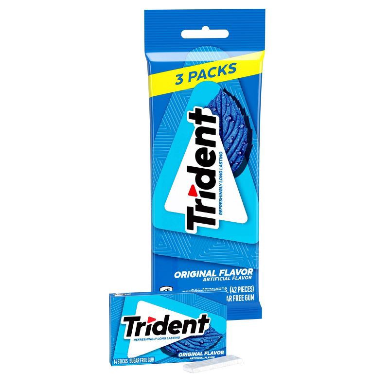 slide 1 of 11, Trident Original Chewing Gums - 2.816oz/3pk, 2.816 oz, 3 ct