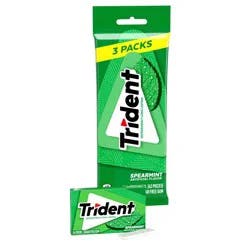 Trident Spearmint Chewing Gums - 2.816oz/3pk