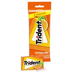 Trident Tropical Twist Chewing Gums - 2.816oz/3pk