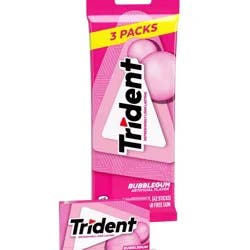 Trident Bubblegum Chewing Gums - 2.816oz/3pk