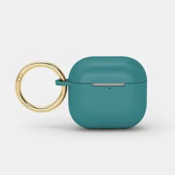 AirPods 4 Silicone Case - heyday™ Rain Teal: Lightweight, Wireless Charging, Carabiner
