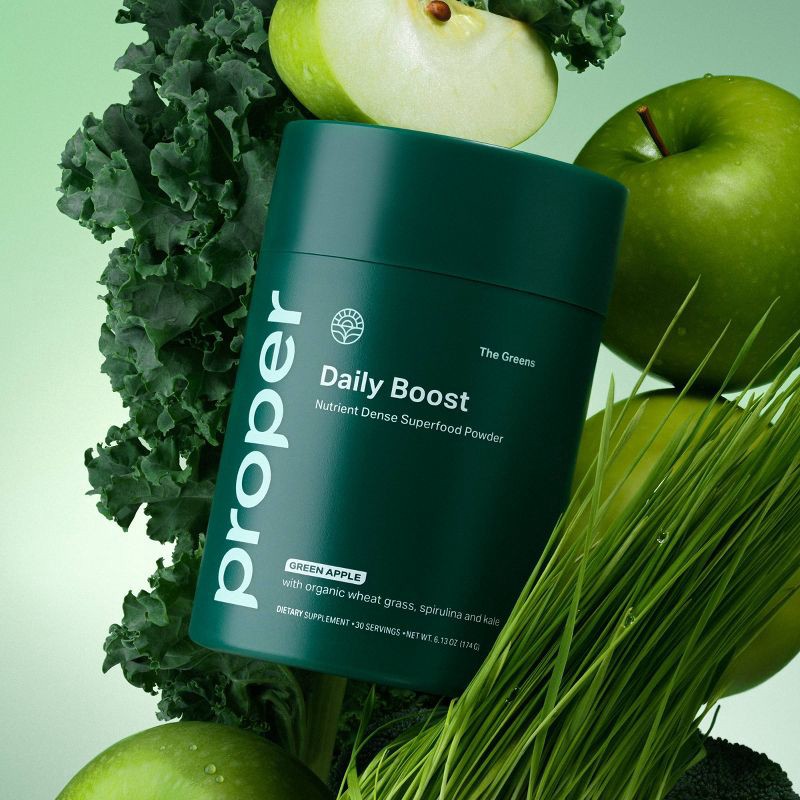 slide 3 of 6, Proper The Greens Daily Boost Dietary Supplement Powder - 6.13oz, 6.13 oz