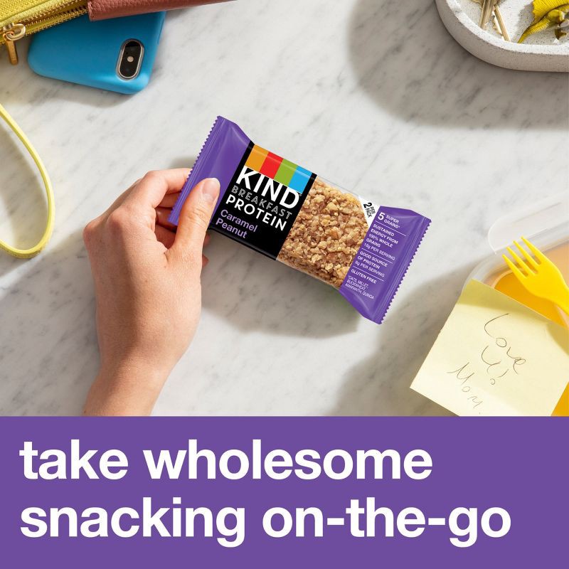 slide 3 of 8, KIND Caramel Peanut Breakfast Nutrition Bars - 10.58oz/6ct, 10.58 oz, 6 ct