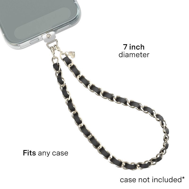 slide 2 of 4, VELVET CAVIAR Phone Charm - Black Leather Chain, 1 ct