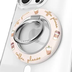 VELVET CAVIAR MagSafe Grip Ring - Coffee Please: Cell Phone Charm Accessory