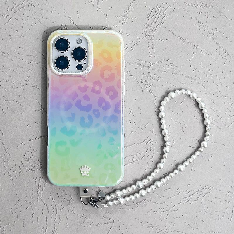 slide 4 of 4, VELVET CAVIAR Phone Charm - White Pearl: Cell Phone Accessory, 7.1" Height, 1 ct