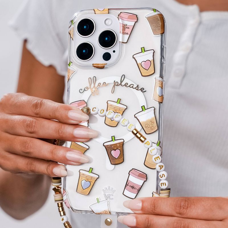 slide 4 of 4, VELVET CAVIAR Phone Charm - Coffee Please: Mobile Decoration Accessory, 1 ct