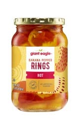 Giant Eagle Banana Pepper Rings, Hot