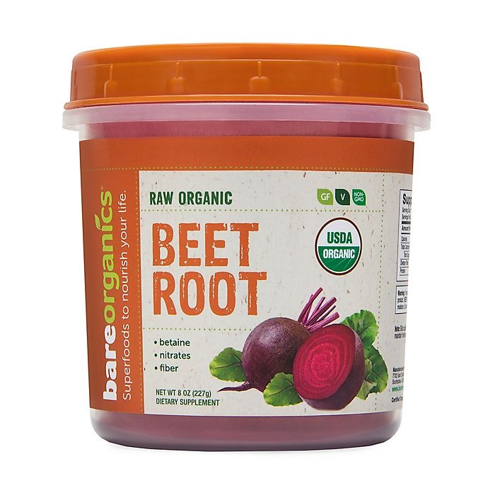 slide 1 of 1, BareOrganics Raw Organic Beet Root Powder, 8 oz