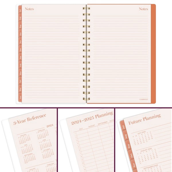 slide 2 of 10, 2024-2025 Cambridge Sunbeams Weekly/Monthly Academic Planner, 5-1/2"" X 8-1/2"", Orange, July 2024 To June 2025, 1716-200A, 1 ct