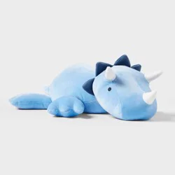 Dinosaur Weighted Plush Kids' Throw Pillow Blue - Pillowfort™