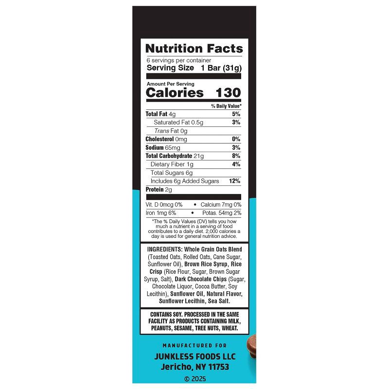 slide 3 of 7, JUNKLESS Chocolate Chip Chewy Granola Bars - 6.6oz/6ct, 6 ct; 6.6 oz
