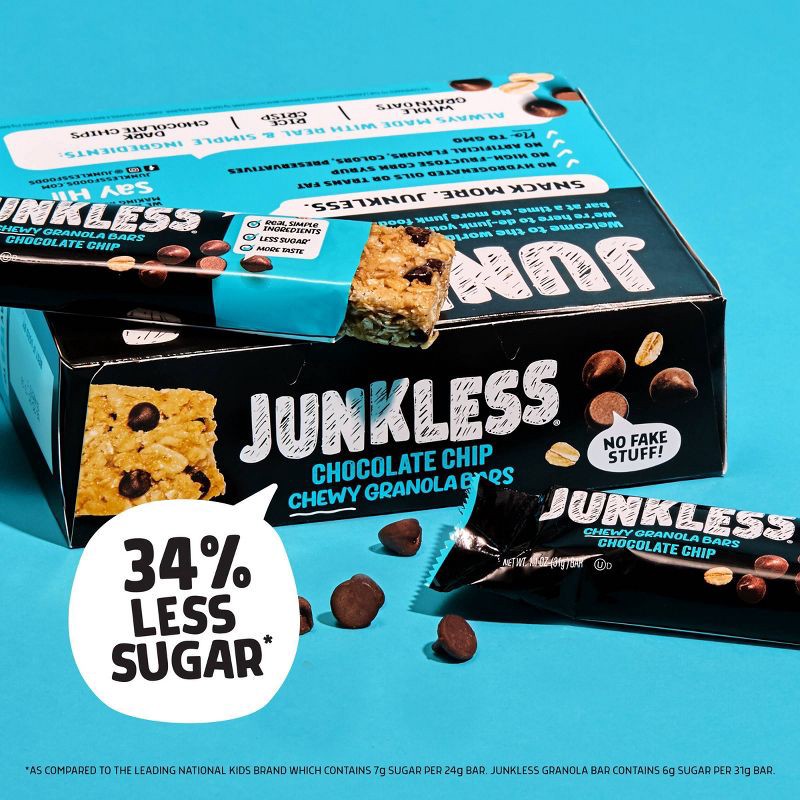 slide 4 of 5, JUNKLESS Chocolate Chip Chewy Granola Bars - 6.6oz/6ct, 6 ct; 6.6 oz