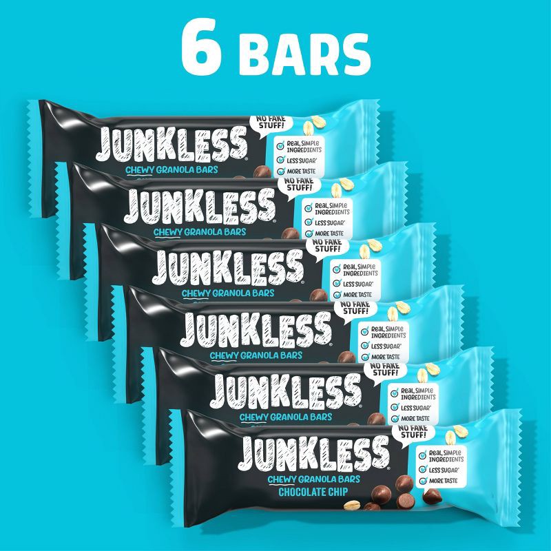 slide 5 of 7, JUNKLESS Chocolate Chip Chewy Granola Bars - 6.6oz/6ct, 6 ct; 6.6 oz