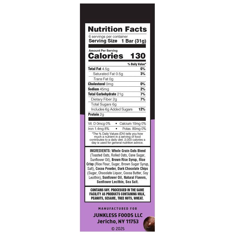 slide 3 of 7, JUNKLESS Double Chocolate Chewy Granola Bars - 6.6oz/6ct, 6 ct; 6.6 oz