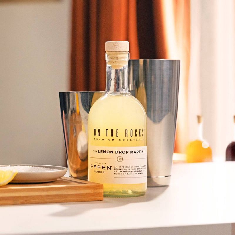 slide 6 of 9, On The Rocks Premium Cocktails On The Rocks Lemon Drop Martini Cocktail - 375ml Bottle, 375 ml