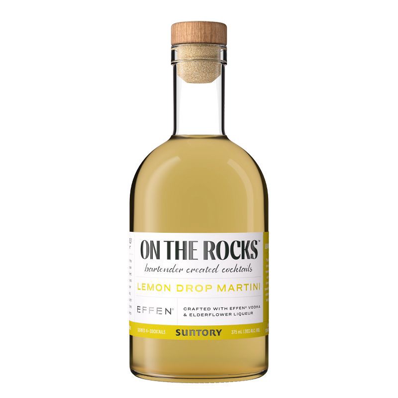 slide 1 of 9, On The Rocks Premium Cocktails On The Rocks Lemon Drop Martini Cocktail - 375ml Bottle, 375 ml