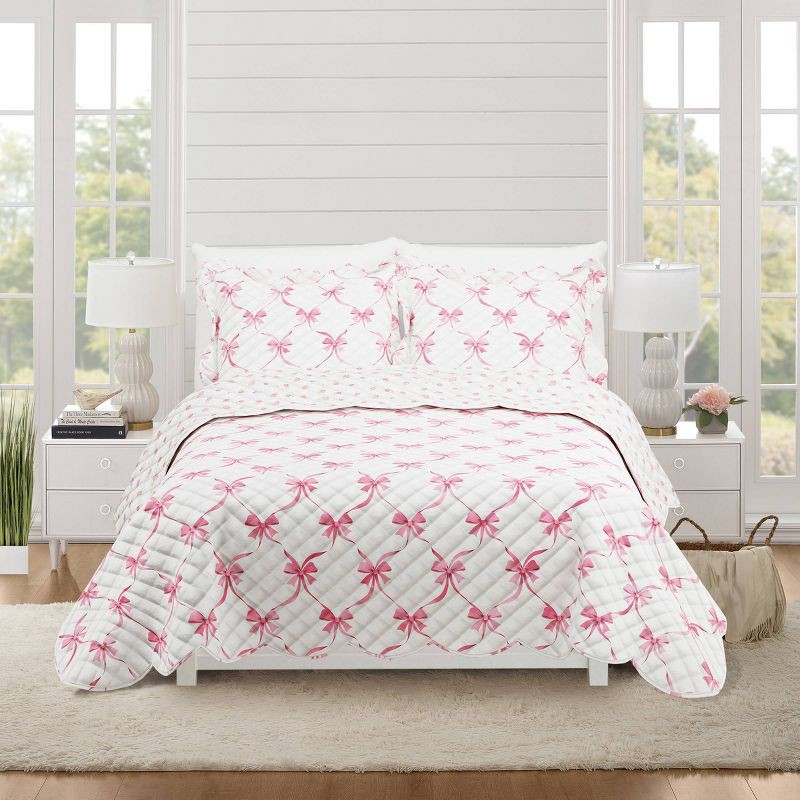 slide 1 of 5, Modern Heirloom Full/Queen Sweet Bows Quilt, 1 ct