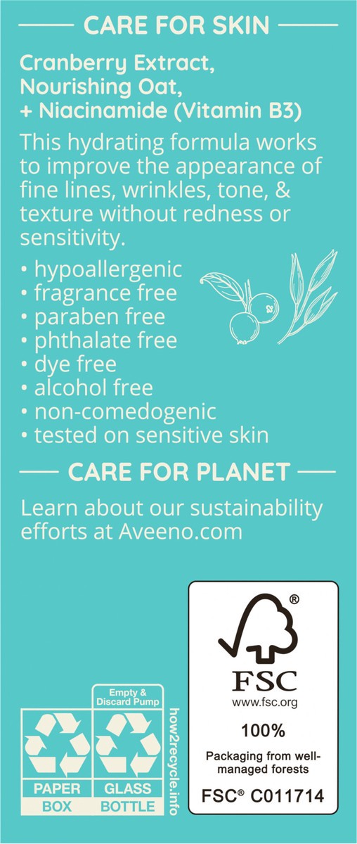 slide 10 of 12, Aveeno Calm + Restore Age Renewal Serum for Sensitive Skin, Fragrance Free, 1.0 Fl. Oz, 1 fl oz