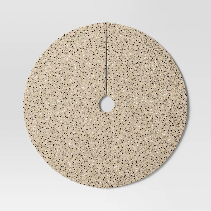 slide 4 of 5, 48" Christmas Sequined and Beaded Tree Skirt Silver - Wondershop™, 1 ct