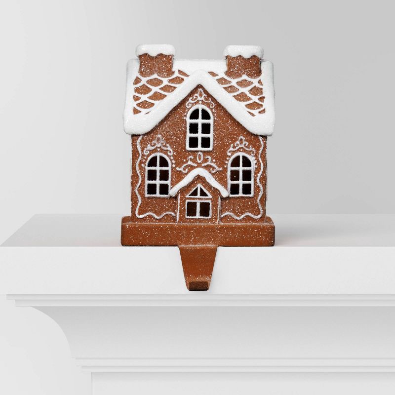 slide 3 of 5, Christmas Gingerbread House Stocking Holder - Wondershop™, 1 ct
