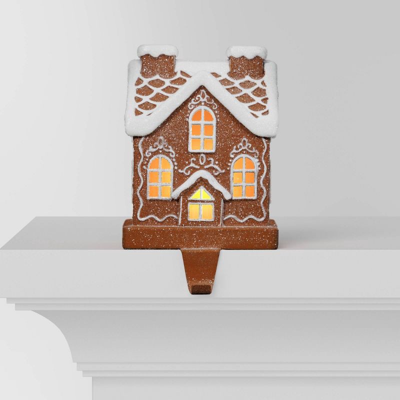 slide 1 of 5, Christmas Gingerbread House Stocking Holder - Wondershop™, 1 ct