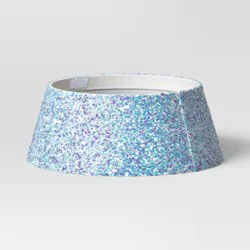 27" Christmas Iridescent Sequined Tree Collar White - Wondershop™