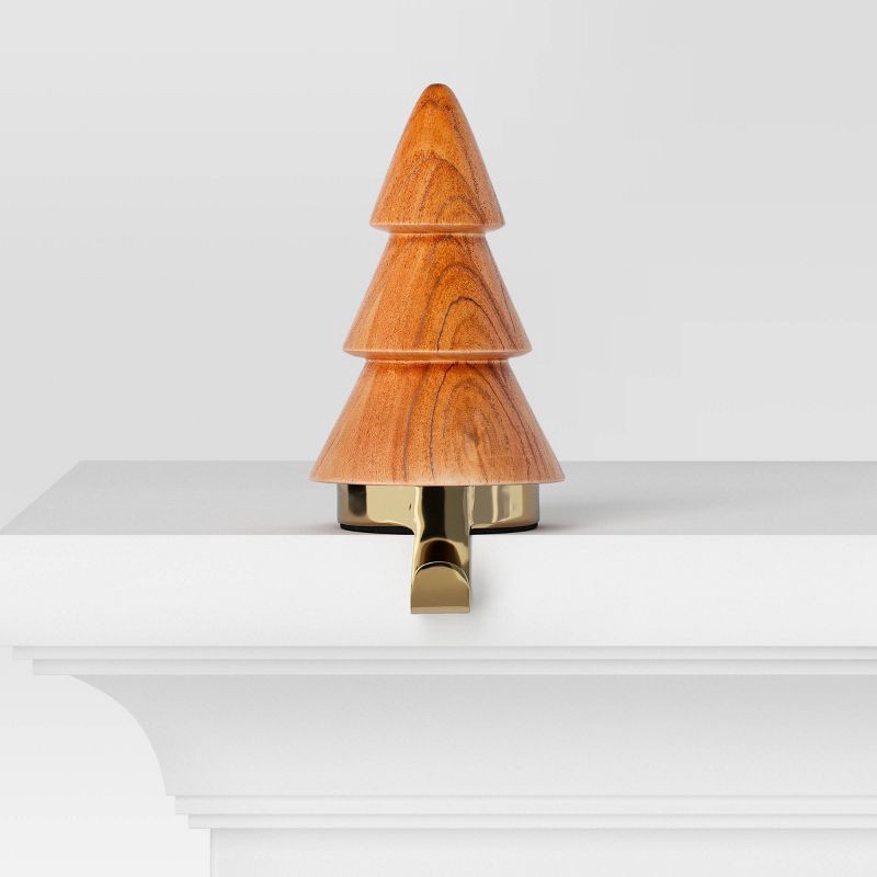 slide 1 of 4, Acacia 3-Tier Christmas Tree Stocking Holder - Wondershop™, 1 ct