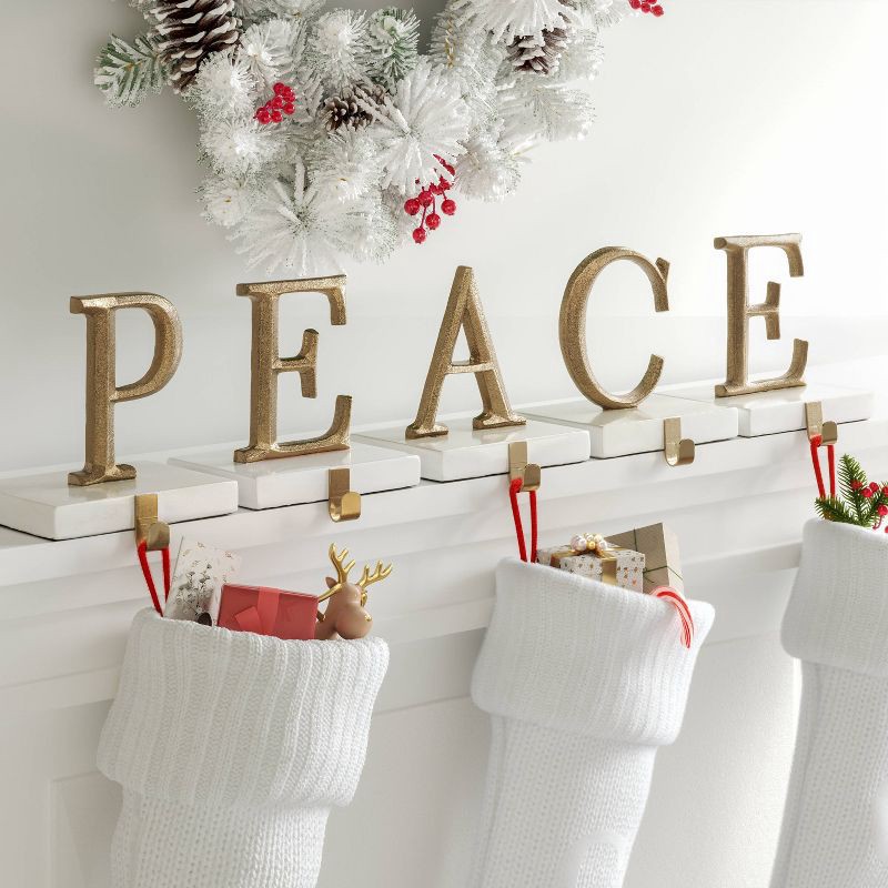 slide 2 of 4, Christmas Stocking Holder Peace - Wondershop™, 1 ct