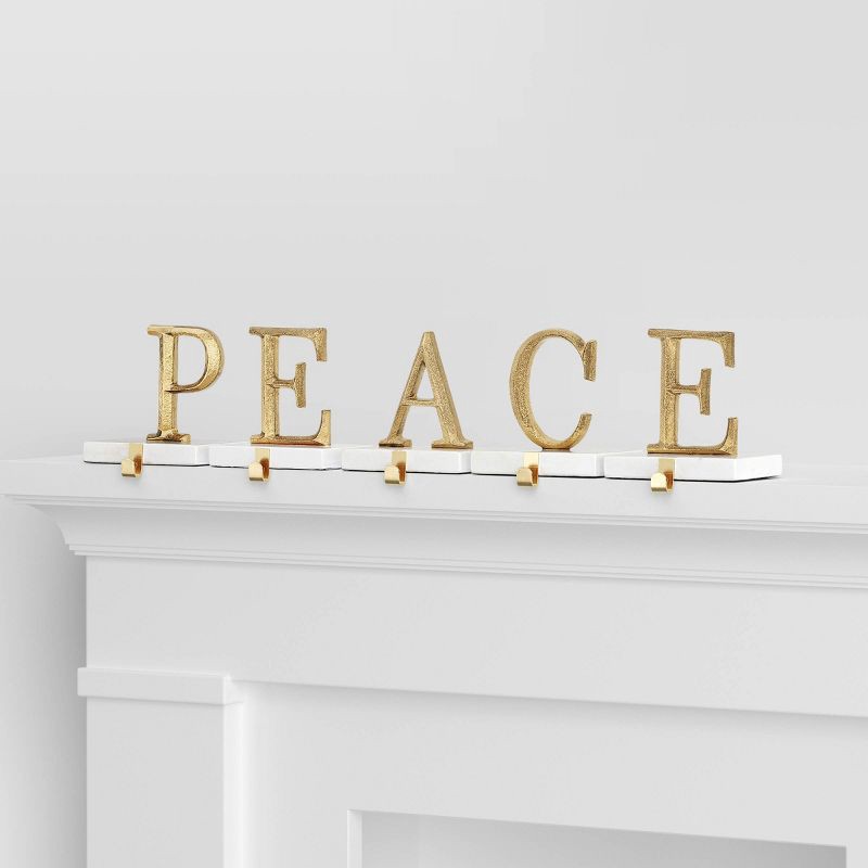 slide 3 of 4, Christmas Stocking Holder Peace - Wondershop™, 1 ct