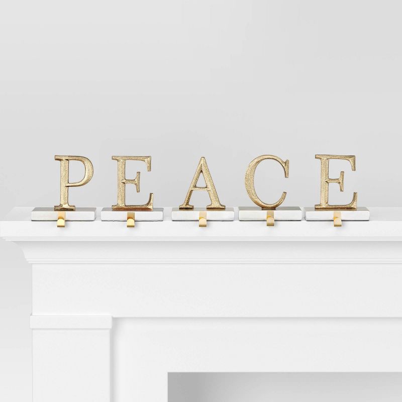 slide 1 of 4, Christmas Stocking Holder Peace - Wondershop™, 1 ct