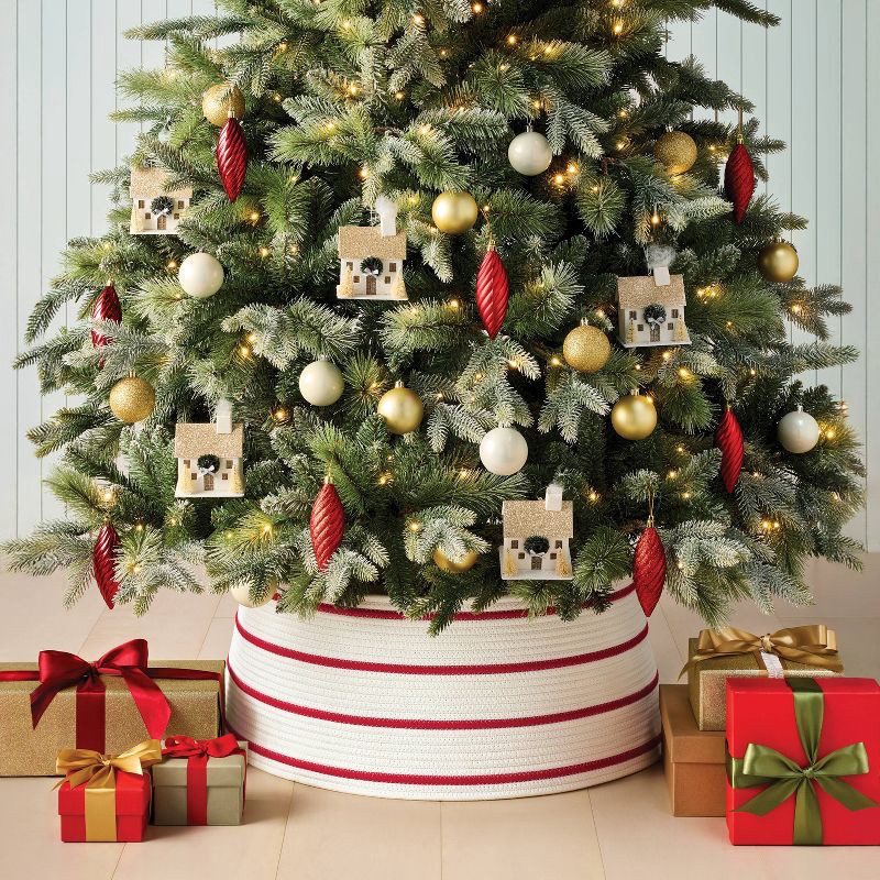 slide 2 of 5, Roll Up Christmas Tree Collar Red/White Stripe - Wondershop™, 1 ct