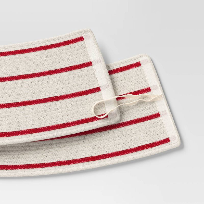 slide 4 of 5, Roll Up Christmas Tree Collar Red/White Stripe - Wondershop™, 1 ct