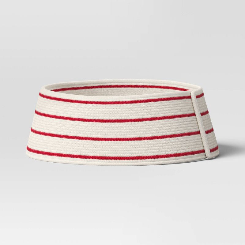 slide 1 of 5, Roll Up Christmas Tree Collar Red/White Stripe - Wondershop™, 1 ct