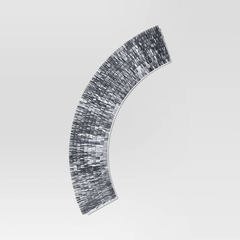 slide 5 of 5, Christmas Mirrored Metallic Fringe Fabric Tree Collar Silver - Wondershop™, 1 ct