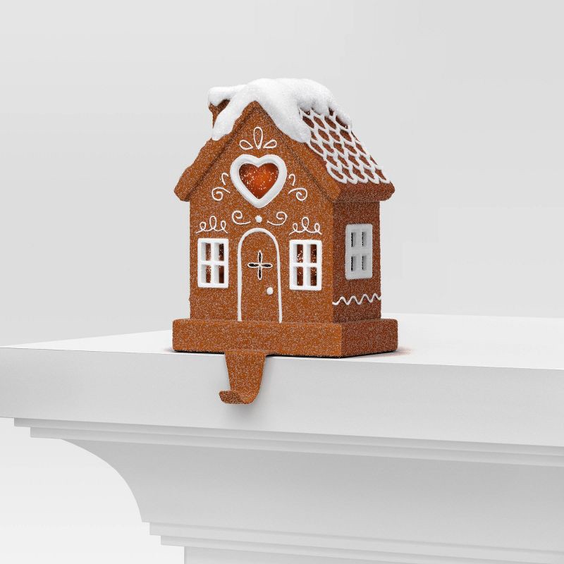 slide 3 of 4, Christmas 3D House Stocking Holder with Heart Window - Wondershop™, 1 ct