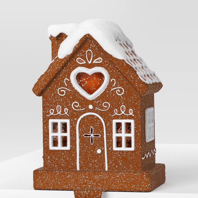slide 4 of 4, Christmas 3D House Stocking Holder with Heart Window - Wondershop™, 1 ct