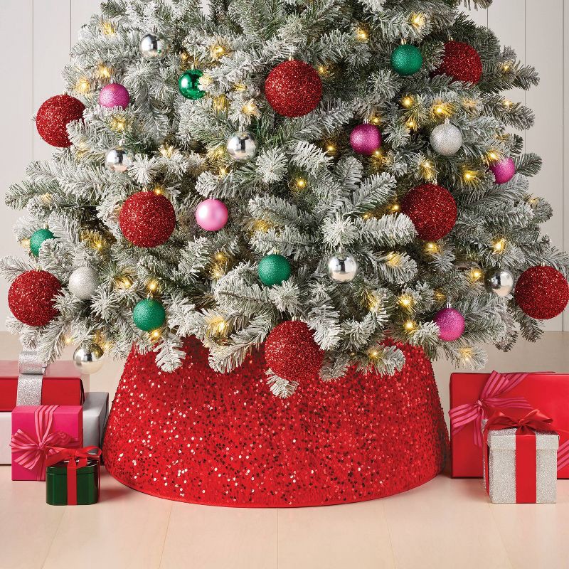 slide 2 of 5, Christmas Roll Up Sequin Collar Red - Wondershop™, 1 ct