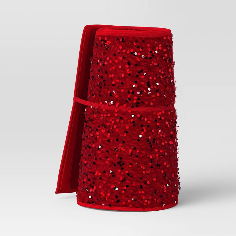 slide 3 of 5, Christmas Roll Up Sequin Collar Red - Wondershop™, 1 ct