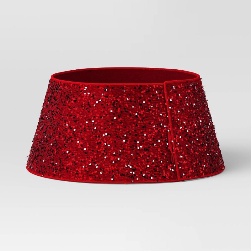 slide 1 of 5, Christmas Roll Up Sequin Collar Red - Wondershop™, 1 ct