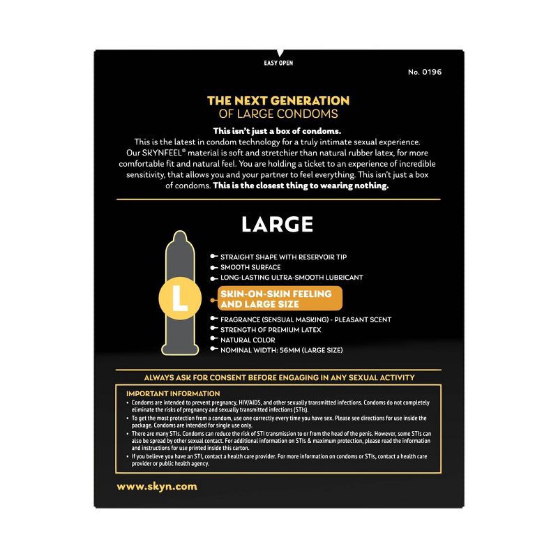 slide 10 of 12, SKYN King Large Non-Latex Condoms - 36ct, 36 ct