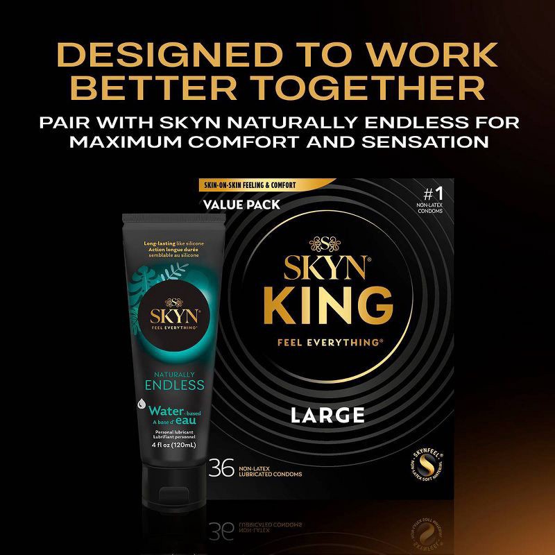slide 6 of 12, SKYN King Large Non-Latex Condoms - 36ct, 36 ct