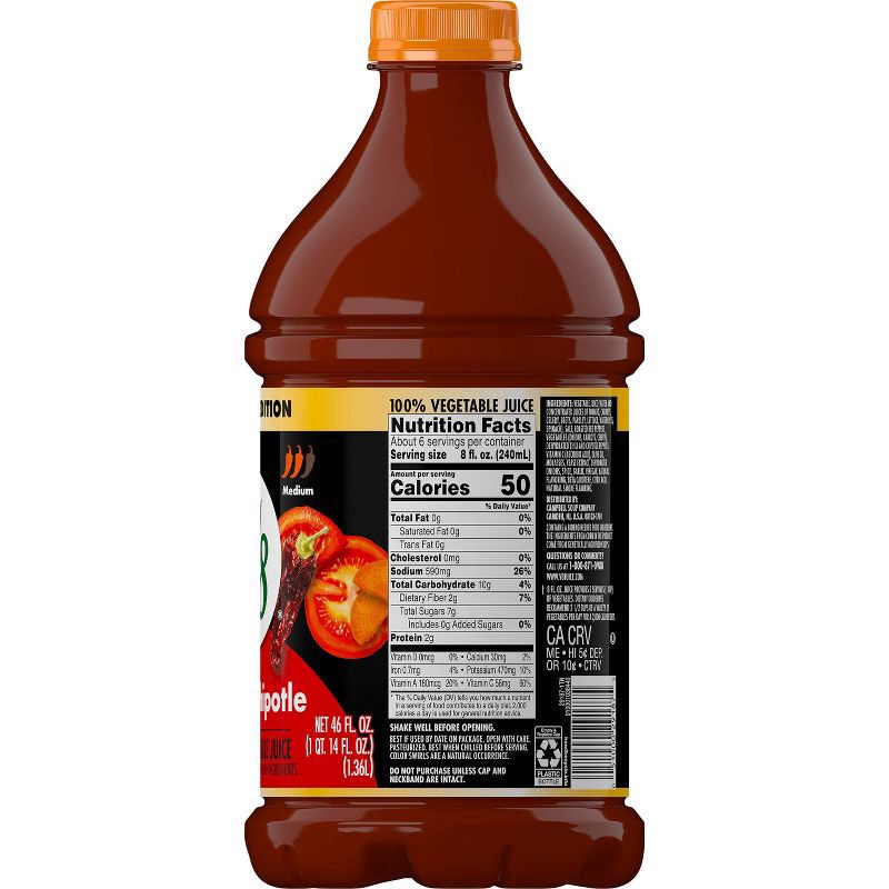 slide 9 of 11, V8 Juice Red Spicy Chipotle Juice - 46 fl oz Bottle, 46 fl oz