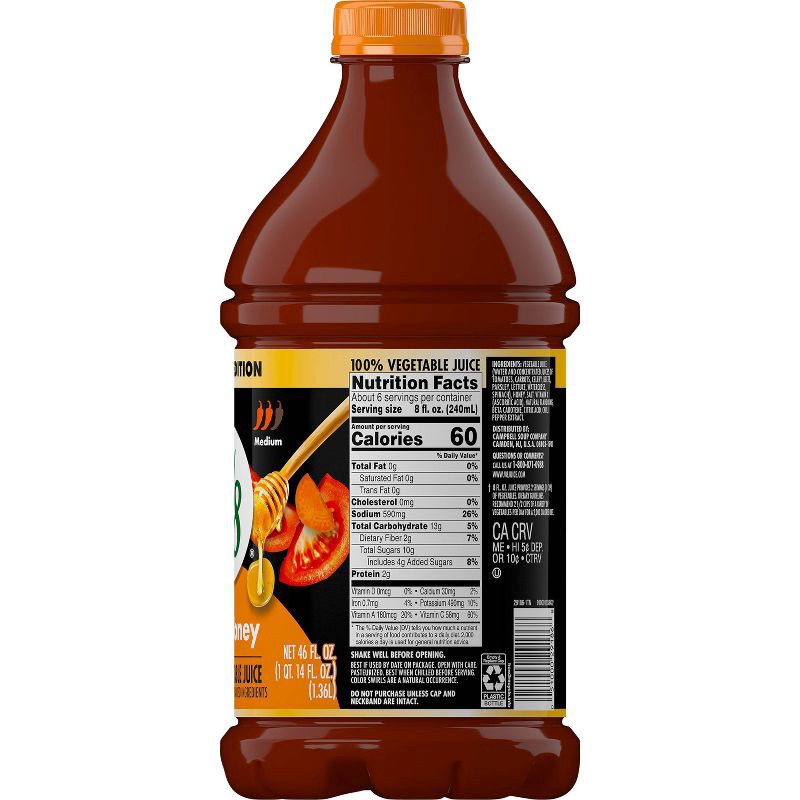 slide 9 of 11, V8 Juice Red Hot Honey Juice - 46 fl oz Bottle, 46 fl oz