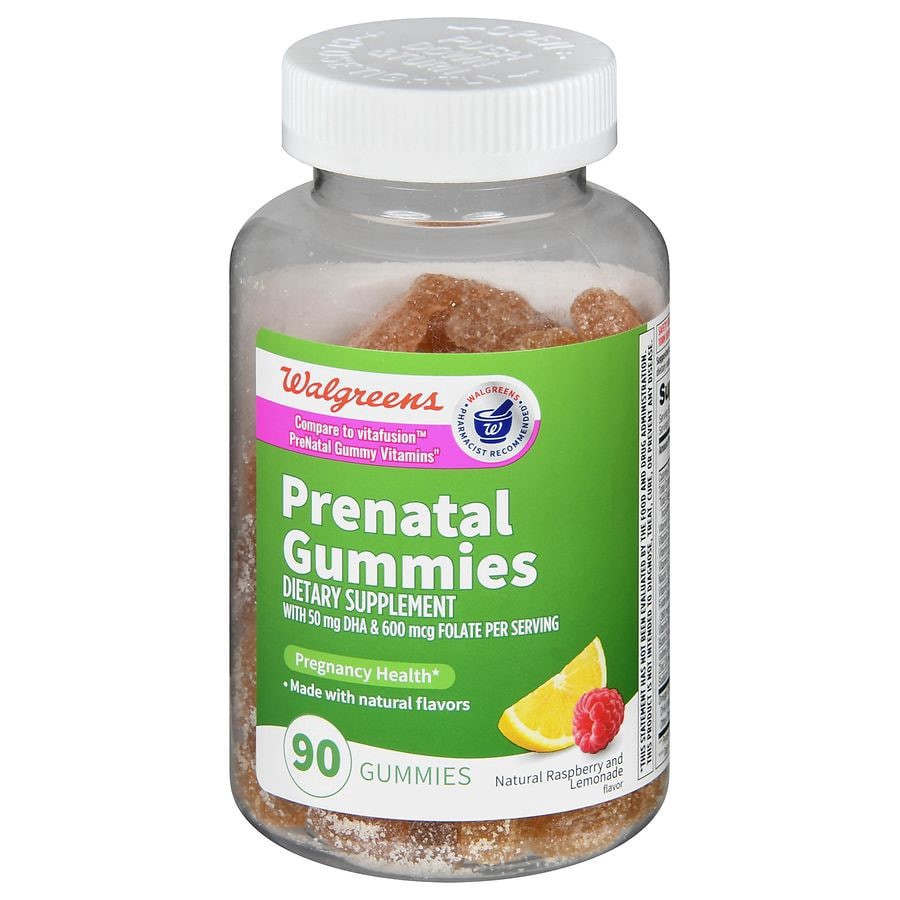 slide 1 of 5, Walgreens Prenatal Gummy Raspberry Lemonade- 90 ct, 90 ct