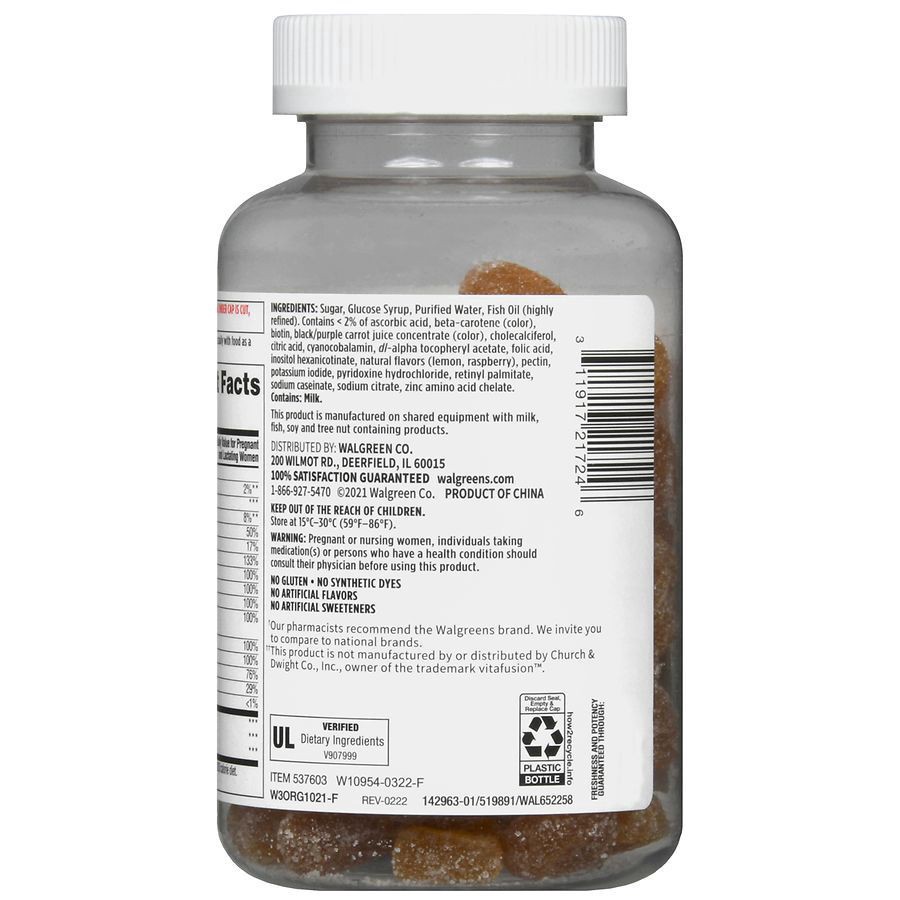 slide 5 of 5, Walgreens Prenatal Gummy Raspberry Lemonade- 90 ct, 90 ct