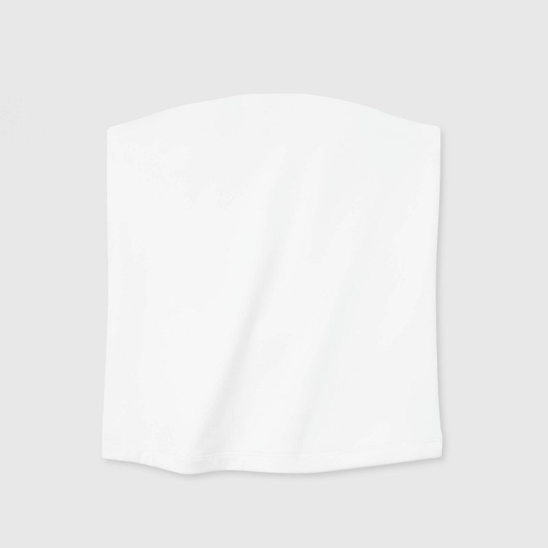slide 4 of 4, Women's ButterBliss Tube Top - Wild Fable™ White XXS: Recycled Polyester, Spandex, Double-Layered, Pullover, 1 ct