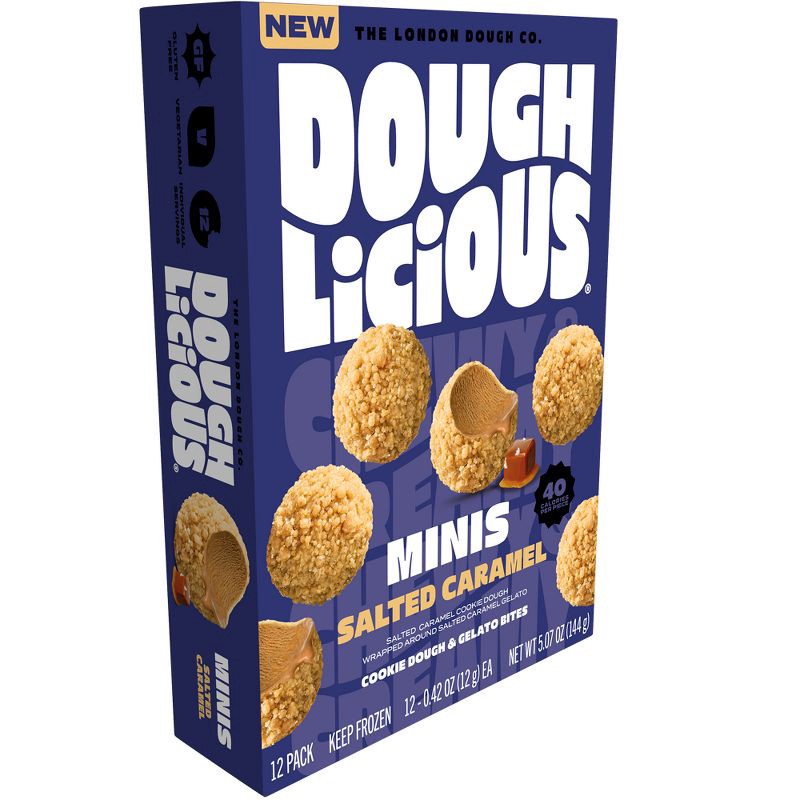 slide 2 of 7, Doughlicious Frozen Salted Caramel Cookie Dough - 12pk/5.07 fl oz, 12 ct, 5.07 fl oz