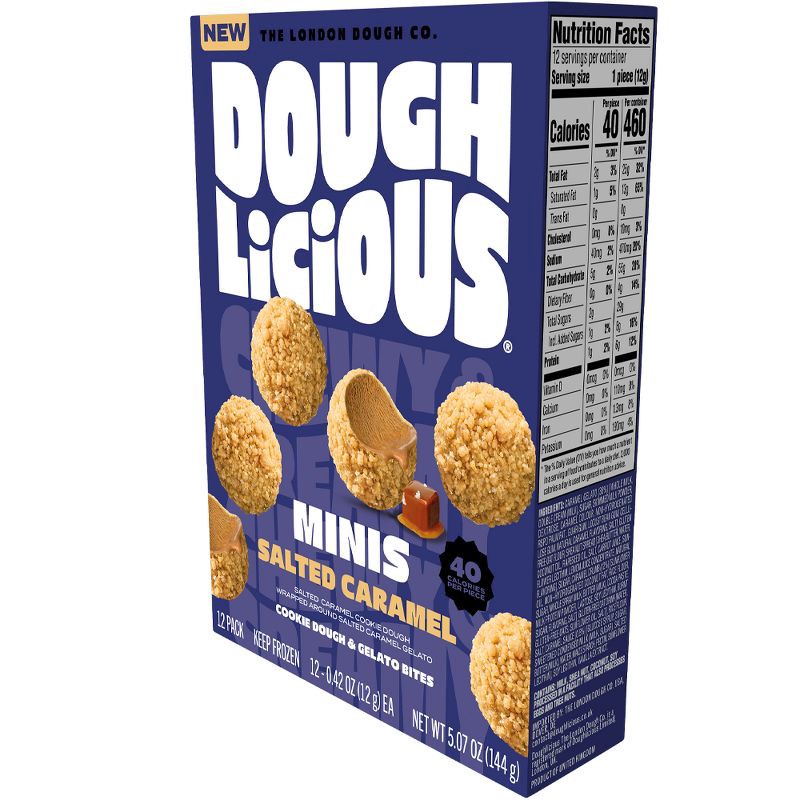 slide 3 of 7, Doughlicious Frozen Salted Caramel Cookie Dough - 12pk/5.07 fl oz, 12 ct, 5.07 fl oz
