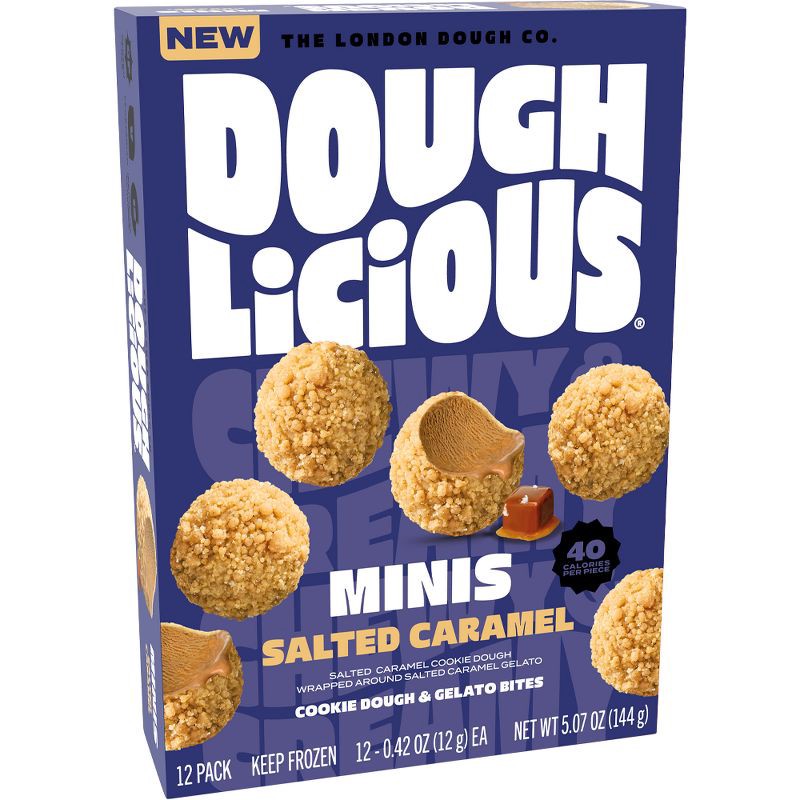 slide 4 of 7, Doughlicious Frozen Salted Caramel Cookie Dough - 12pk/5.07 fl oz, 12 ct, 5.07 fl oz